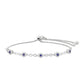 Silberarmband mit Thai Saphir und weißem Topas