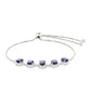Silberarmband mit Thai Saphir und weißem Topas