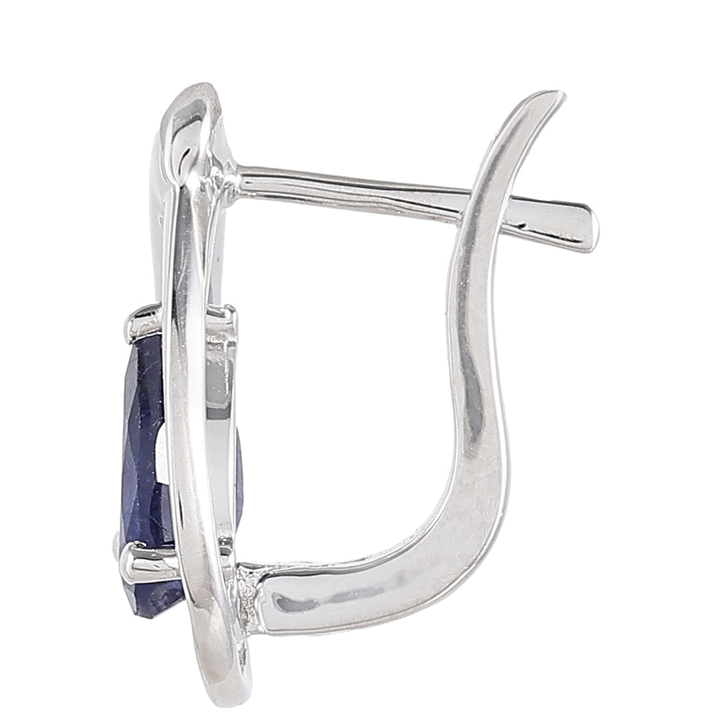 Silberohrringe mit Thai Saphir