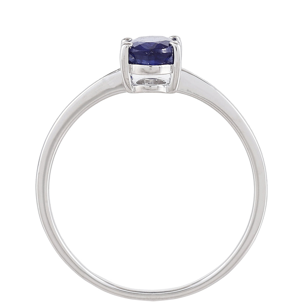 Silberring mit Thai Saphir 4 