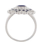 Silberring mit Thai Saphir und weißem Topas