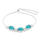 Silberarmband mit Pfauenquarz und weißem Topas