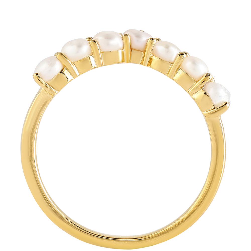 Goldplattierter Silberring mit barocker Süßwasserzuchtperle 3 