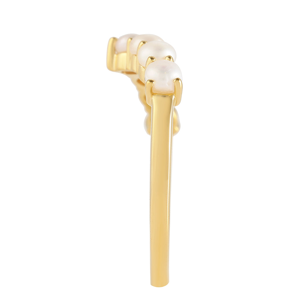 Goldplattierter Silberring mit barocker Süßwasserzuchtperle 4 