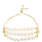 Goldplattiertes Silberarmband mit barocker Süßwasserzuchtperle