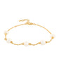 Goldplattiertes Silberarmband mit barocker Süßwasserzuchtperle