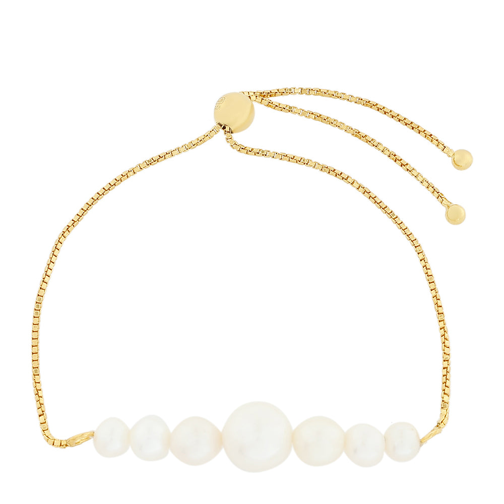 Goldplattiertes Silberarmband mit barocker Süßwasserzuchtperle 2 