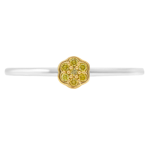 Silberring mit Veroneser grüner Diamant