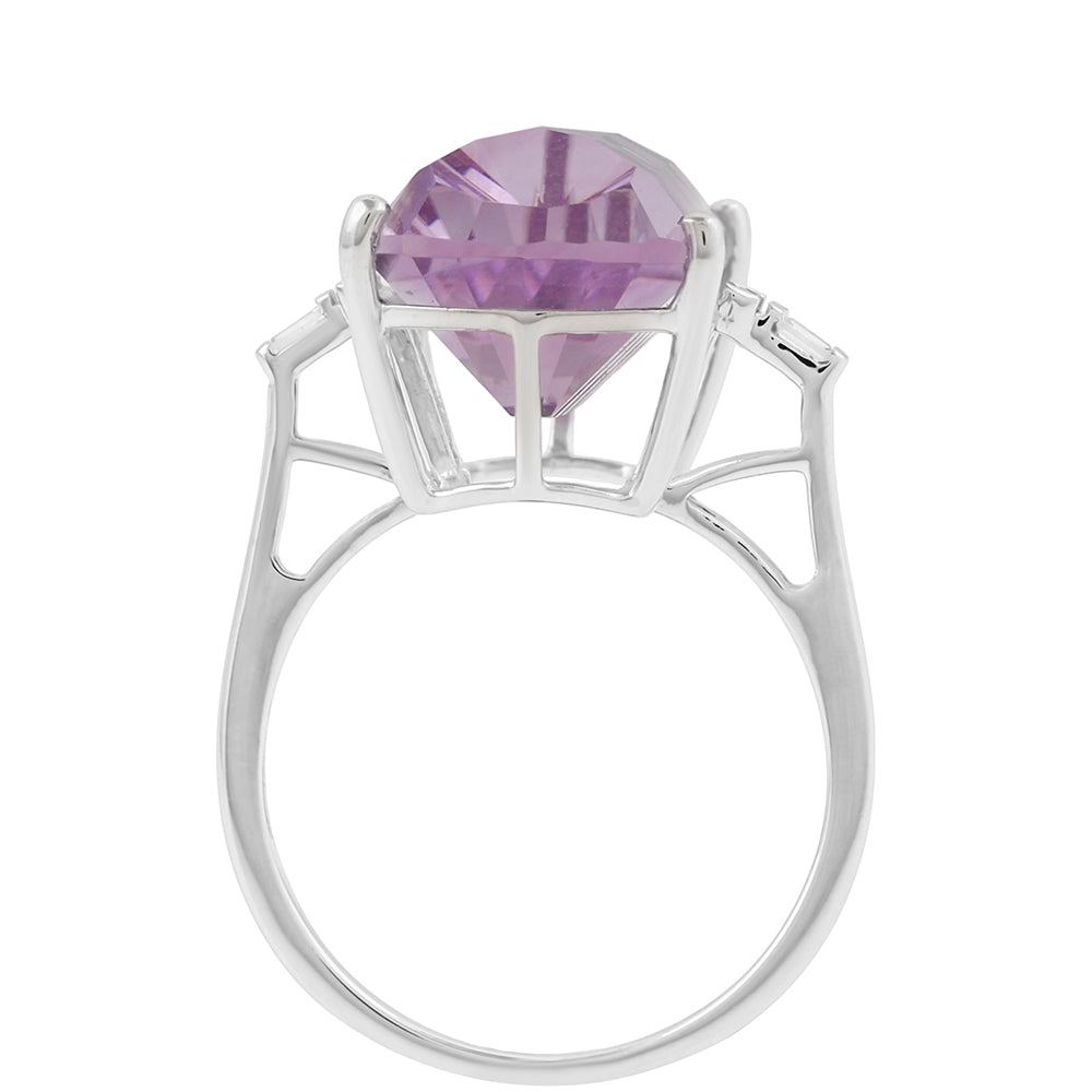 Silberring mit natürlichem Zirkon 4 