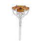 Silberring mit Zitrin und Amethyst