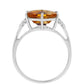 Silberring mit Zitrin und Amethyst