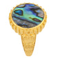 Goldplattierter Silberring mit Abalone Muschel
