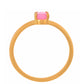 Goldplattierter Silberring mit äthiopischem neon pink Opal