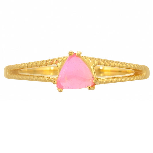 Goldplattierter Silberring mit äthiopischem neon pink Opal