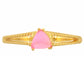 Goldplattierter Silberring mit äthiopischem neon pink Opal