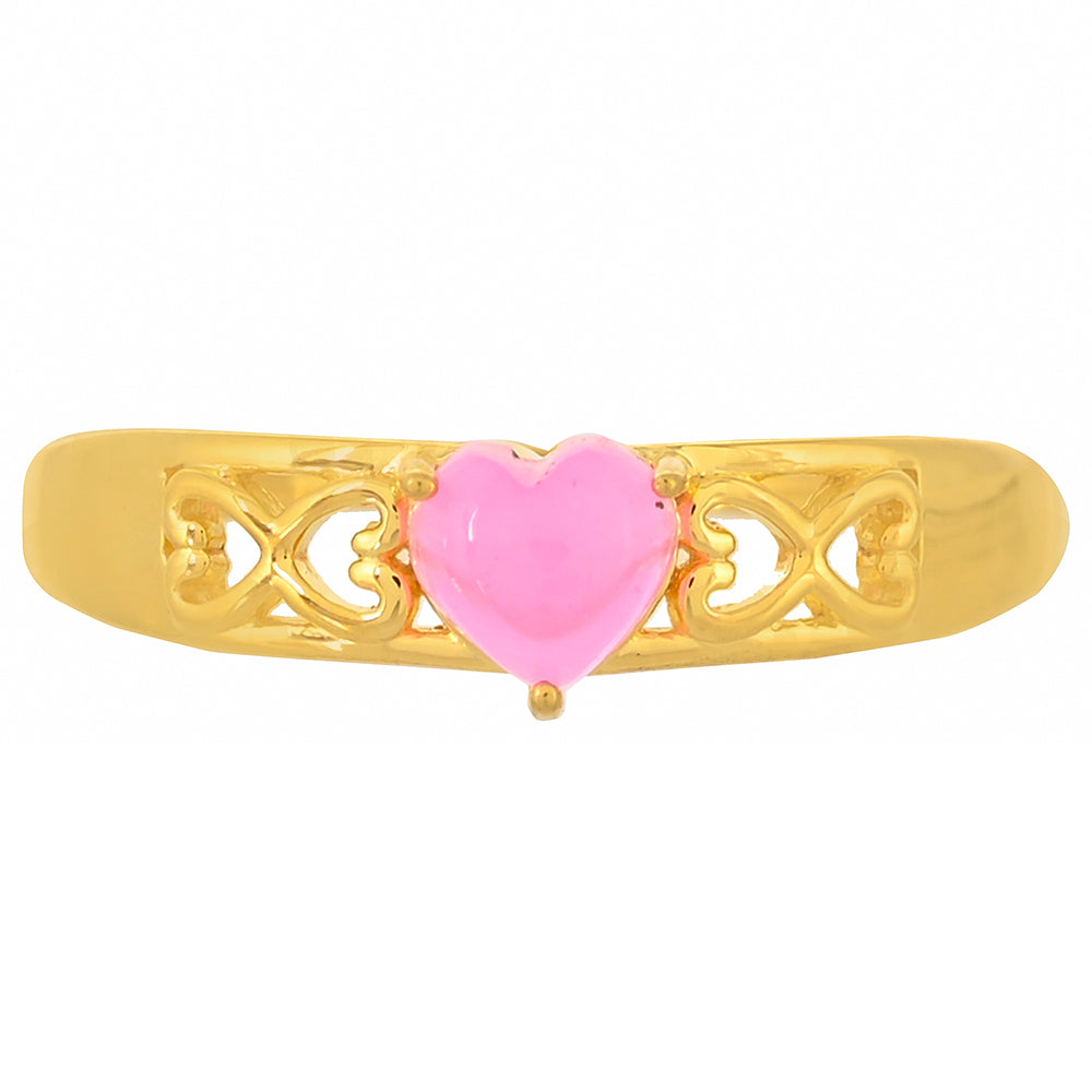 Goldplattierter Silberring mit äthiopischem neon pink Opal