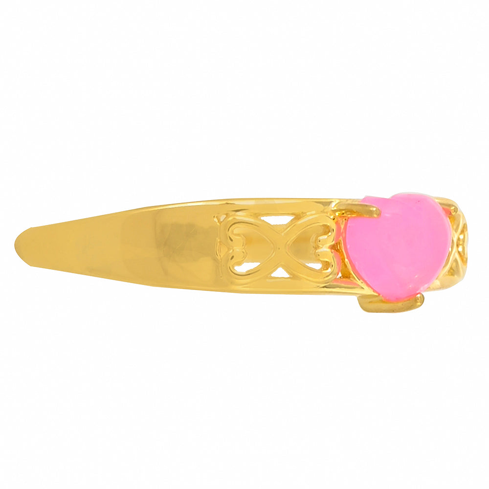 Goldplattierter Silberring mit äthiopischem neon pink Opal