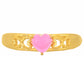 Goldplattierter Silberring mit äthiopischem neon pink Opal