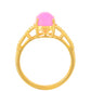 Goldplattierter Silberring mit äthiopischem neon pink Opal