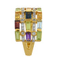 Goldplattierter Silberring mit afrikanischem Amethyst und Granat