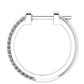 14 Kt Weißgoldohrringe mit weißem Diamant