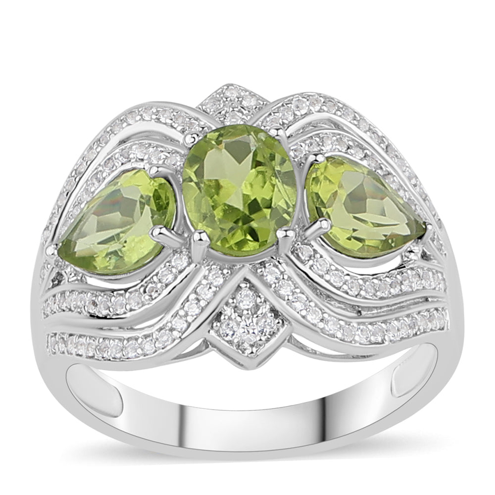 Silberring mit Peridot 2 