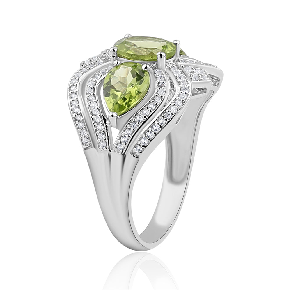 Silberring mit Peridot 3 