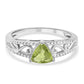 Silberring mit Peridot und weißem Topas