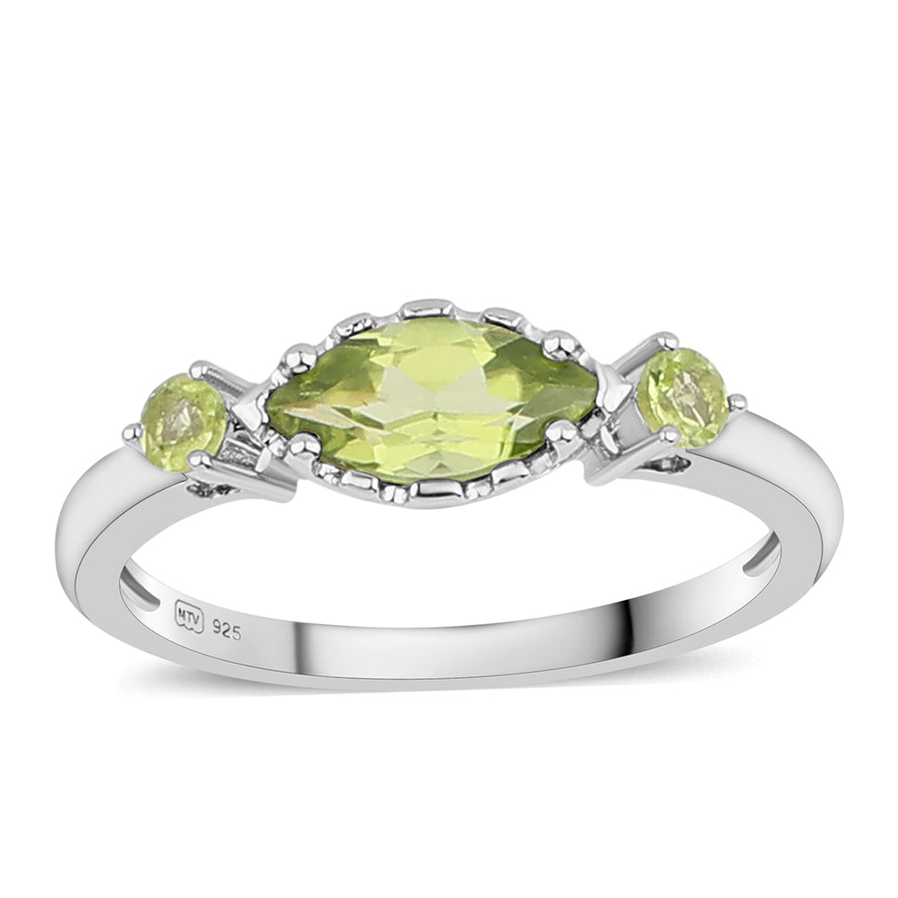 Silberring mit Peridot 1 