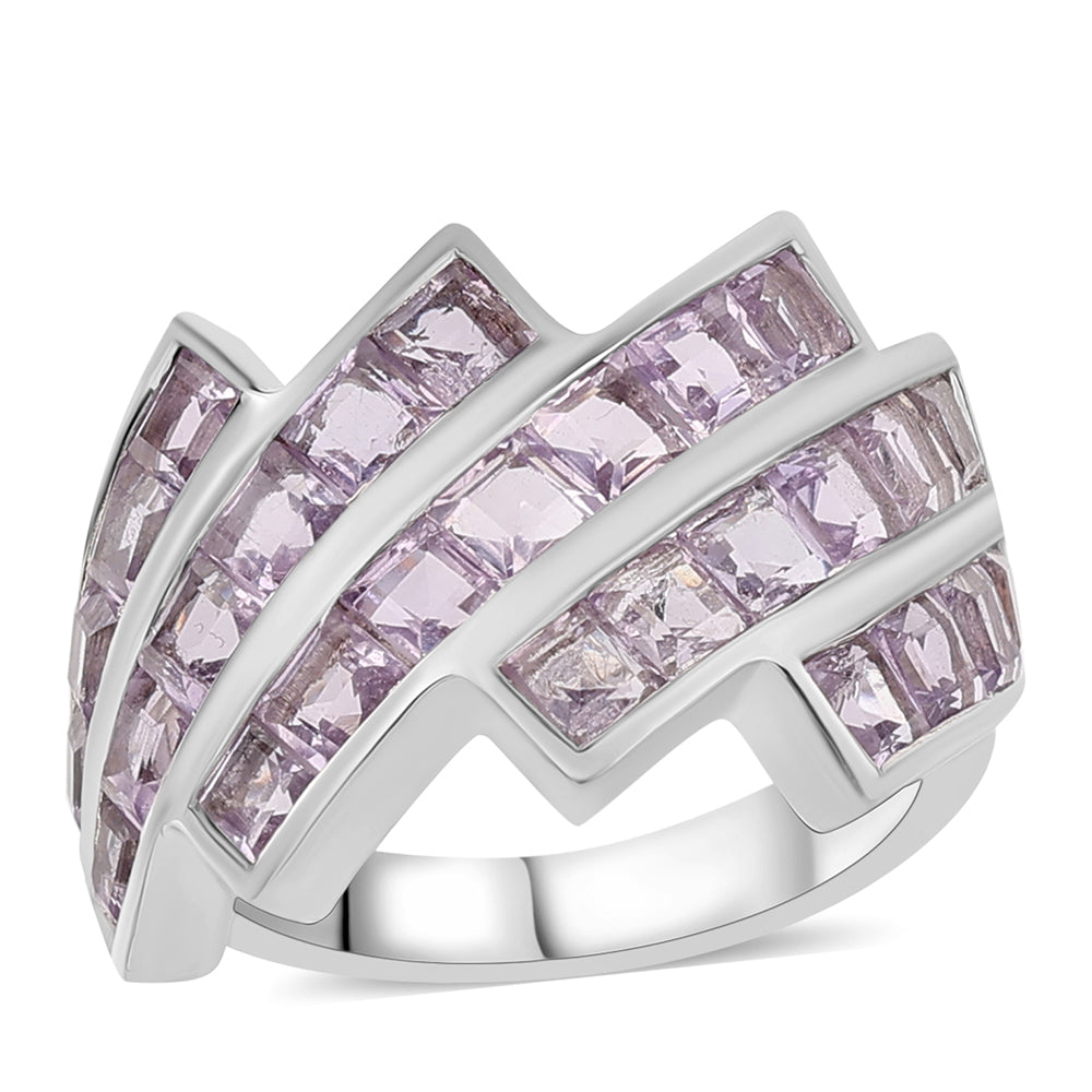 Silberring mit Rose De France Amethyst 1 