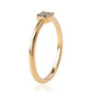 Goldplattierter Silberring mit blauem Diamant