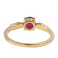 Goldplattierter Silberring mit Rubin aus Mosambik