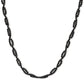 Goldplattierte Silberhalskette mit schwarzem Spinell
