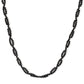 Goldplattierte Silberhalskette mit schwarzem Spinell