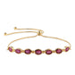 Goldplattiertes Silberarmband mit Rubin aus Mosambik