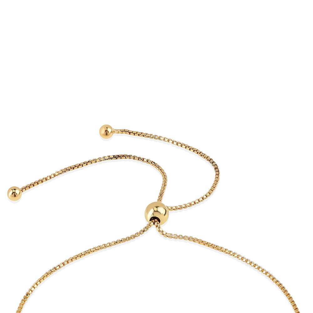 Goldplattiertes Silberarmband mit blauem Diamant 2 