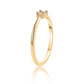 Goldplattierter Silberring mit blauem Diamant