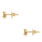 Goldplattierte Silberohrringe mit blauem Diamant