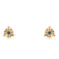 Goldplattierte Silberohrringe mit blauem Diamant