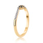 Goldplattierter Silberring mit blauem Diamant und weißem Diamant