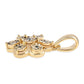 Goldplattierter Silberanhänger mit blauem Diamant