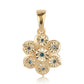 Goldplattierter Silberanhänger mit blauem Diamant