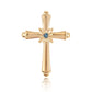 Goldplattierter Silberanhänger mit blauem Diamant