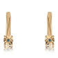 Goldplattierte Silberohrringe mit blauem Diamant