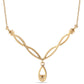 Goldplattierte Silberhalskette mit blauem Diamant und weißem Diamant