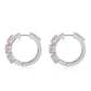 Silberohrringe mit Rose De France Amethyst