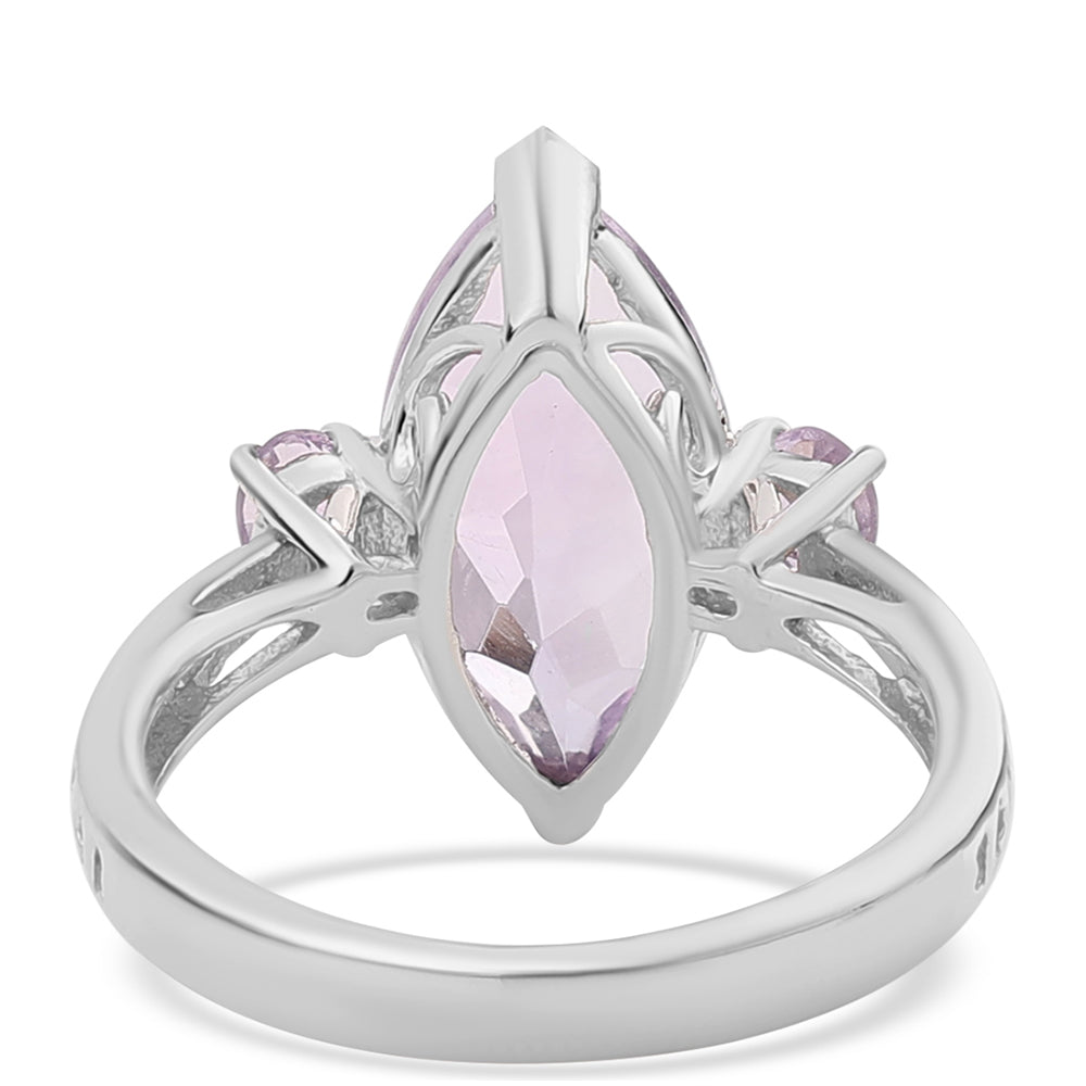 Silberring mit Rose De France Amethyst