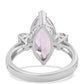 Silberring mit Rose De France Amethyst