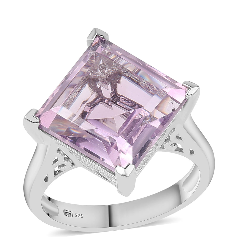 Silberring mit Rose De France Amethyst 1 