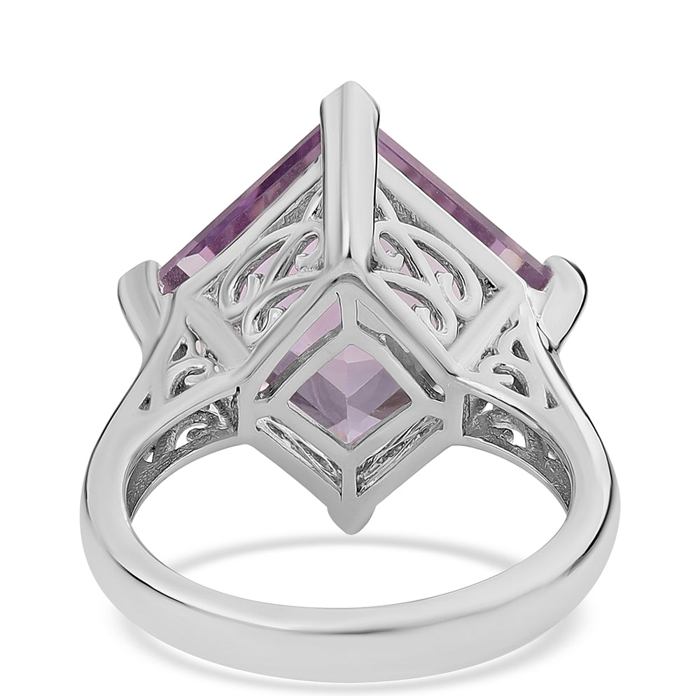 Silberring mit Rose De France Amethyst 3 